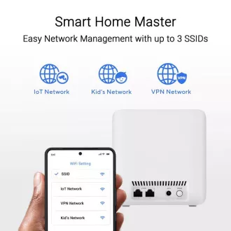 ASUS ZenWifi BD4 1-pack, WiFi7 Extendable Router, AiMesh, 2x WAN/LAN