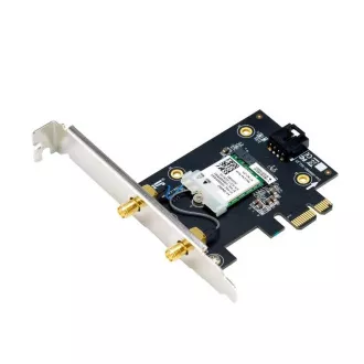 ASUS PCE-BE6500 WiFi 7 PCIe adapter, Bluetooth 5.4, 1x PCIe utor, WPA3 ASUS PCE-BE6500 WiFi 7 PCIe adapter, Bluetooth 5.4, 1x PCIe utor, WPA3
