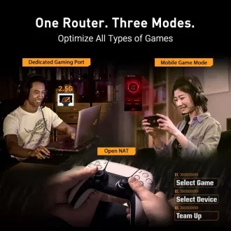 ASUS TUF-BE6500 (BE6500) WiFi 7 proširivi gaming ruter, 4x 2.5G, AiMesh