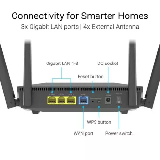ASUS RT-AX52 Pro (AX3000) ruter, dvopojasni WiFi 6, proširivi ruter