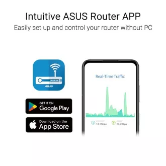 ASUS RT-AX52 Pro (AX3000) ruter, dvopojasni WiFi 6, proširivi ruter