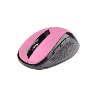 C-TECH miš WLM-02, crno-ružičasti, bežični, 1600DPI, 6 tipki, USB nano prijemnik