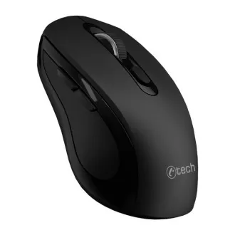 C-TECH miš Dual mode WLM-12BK, bežični, 1600DPI, 6 tipki, crni, USB nano prijemnik