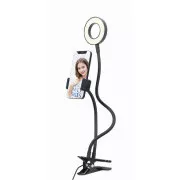 GEMBIRD selfie kamera LED prsten s držačem za telefon, USB