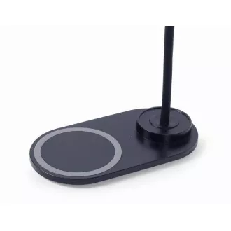 GEMBIRD bežični QI punjač, 10W, sa LED lampom, crni