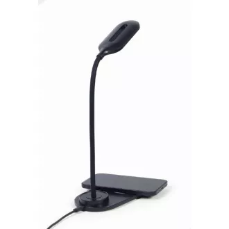 GEMBIRD bežični QI punjač, 10W, sa LED lampom, crni