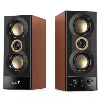 GENIUS zvučnici SP-HF800BT, 2.0, 20W, Bluetooth, 3.5mm Jack, drveni