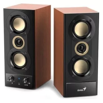 GENIUS zvučnici SP-HF800BT, 2.0, 20W, Bluetooth, 3.5mm Jack, drveni