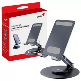 GENIUS stalak za laptop G-Stand M100, tablet i telefon, 4-10", sklopivi, crni
