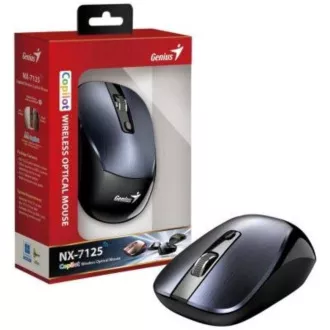 GENIUS miš NX-7125 željezno siva/ 1200 dpi/ bežični/ Copilot/ metalno siva