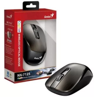 GENIUS miš NX-7125 čokoladni/ 1200 dpi/ bežični/ Copilot/ čokoladno smeđi
