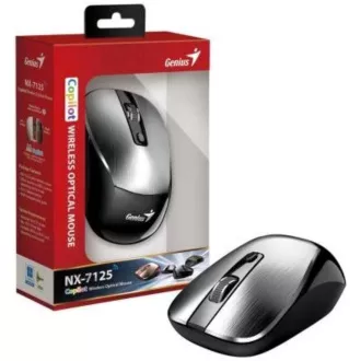 GENIUS miš NX-7125 srebrni/ 1200 dpi/ bežični/ Copilot/ srebrni