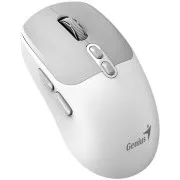 GENIUS miš NX-8080S BT/ dual Bluetooth + 2.4GHz/ 1600 dpi/ Copilot/ bežični/ tihi/ bijelo-sivi