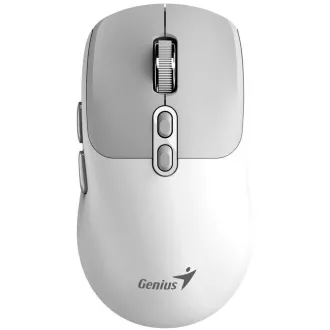 GENIUS miš NX-8080S BT/ dual Bluetooth + 2.4GHz/ 1600 dpi/ Copilot/ bežični/ tihi/ bijelo-sivi