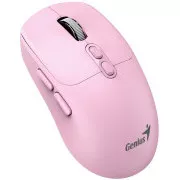 GENIUS miš NX-8080S BT/ dual Bluetooth + 2.4GHz/ 1600 dpi/ Copilot/ bežični/ tihi/ roza