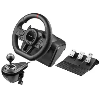 TRACER Volan SimRacer 6u1, Volan, Papučice, Ručni mjenjač, Crni