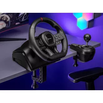 TRACER Volan SimRacer 6u1, Volan, Papučice, Ručni mjenjač, Crni
