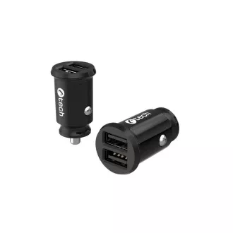 C-TECH Auto punjač UCC-03, 2xUSB, crni