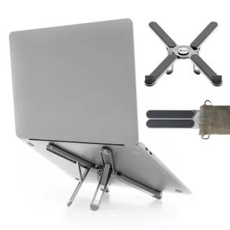C-TECH Quallis NTS-100 stalak za laptop, podesiv do 15,6", aluminijski