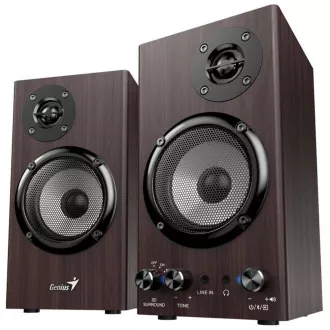 GENIUS zvučnik SP-HF520BT, BT, 3,5 mm priključak, 20 W, tamno drvo