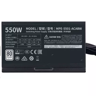 Cooler Master izvor napajanja MWE White 550W V2, 120mm, 80+