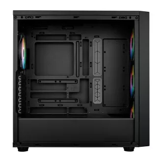 Cooler Master kućište MasterBox 600, ATX, prozirna bočna ploča, 3x 140 mm ARGB ventilator, 1x 120 mm ARGB ventilator, ARGB Hub, crna