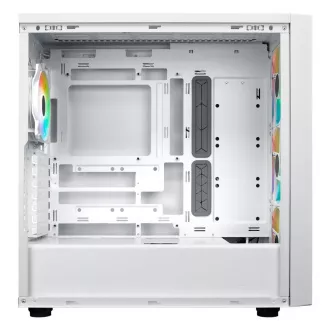 Cooler Master kućište MasterBox 600, ATX, prozirna bočna ploča, 3x 140 mm ARGB ventilator, 1x 120 mm ARGB ventilator, ARGB Hub, bijelo