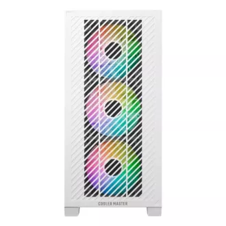 Cooler Master kućište Elite 301, mATX, prozirna bočna ploča, 3x 120 mm ARGB ventilator, bijelo