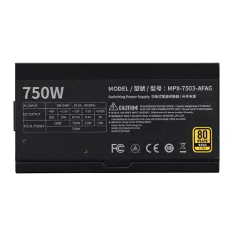 Cooler Master napajanje 750W MWE Gold 3, 120 mm, 80+ Gold, potpuno modularno, ATX 3.1
