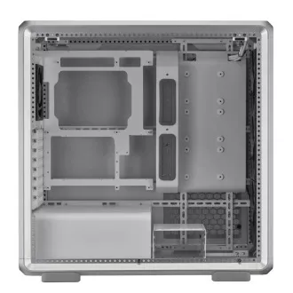 Cooler Master kućište MasterFrame 600, prozirna bočna ploča, ATX, 3x 140 mm ARGB ventilator, 1x 120 mm ARGB ventilator, ARGB hub, srebrno