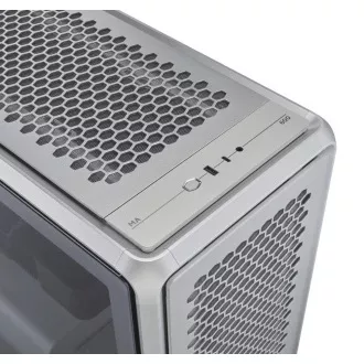 Cooler Master kućište MasterFrame 600, prozirna bočna ploča, ATX, 3x 140 mm ARGB ventilator, 1x 120 mm ARGB ventilator, ARGB hub, srebrno