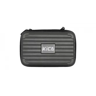 KiCA Pro masažni pištolj, dodirni zaslon, 3 načina rada, 3 glave, dvostruka penetracija, zrakoplov, aluminij siva