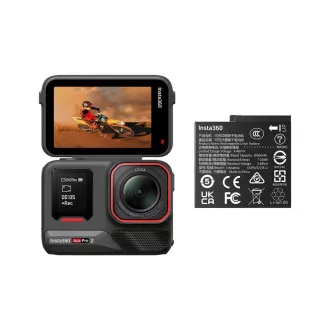 Akcijska kamera Insta360 Ace Pro 2, senzor 1/1,3", Leica optika, 2,5" zaslon osjetljiv na dodir, 8K pri 30 FPS + baterija