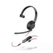 Poly Blackwire 5210 slušalice, 3,5 mm jack + USB-C/A adapter, mono