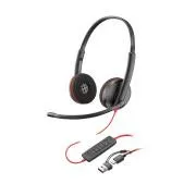 Slušalice Poly Blackwire 3220, USB-C/A adapter, stereo (rinfuza)