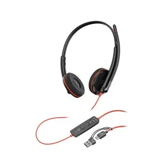 Slušalice Poly Blackwire 3220, USB-C/A adapter, stereo (rinfuza) Slušalice Poly Blackwire 3220, USB-C/A adapter, stereo (rinfuza)
