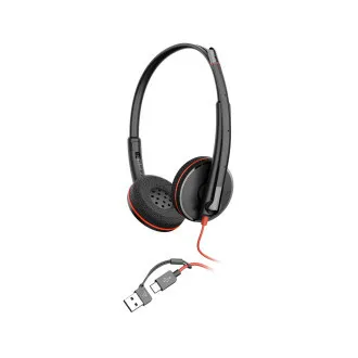 Slušalice Poly Blackwire 3220, USB-C/A adapter, stereo (rinfuza) Slušalice Poly Blackwire 3220, USB-C/A adapter, stereo (rinfuza)