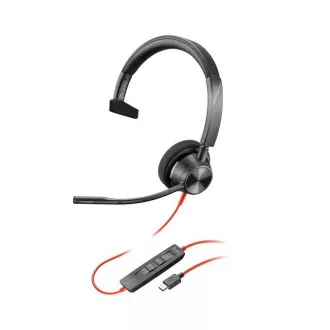 Poly Blackwire 3310 MS Teams slušalice, USB-C/A adapter, mono