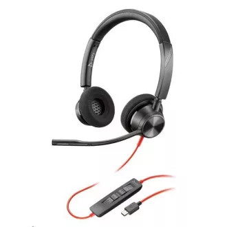 Poly Blackwire 3320 slušalice, USB-C/A adapter, stereo Poly Blackwire 3320 slušalice, USB-C/A adapter, stereo