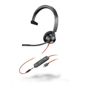 Poly Blackwire 3315 slušalice, 3,5 mm jack + USB-C/A adapter, mono