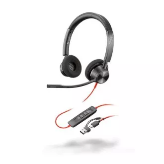Poly Blackwire 3320 MS Teams slušalice, USB-C/A adapter, stereo