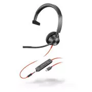 Poly Blackwire 3315 MS Teams slušalice, 3,5 mm utičnica + USB-C/A adapter, mono
