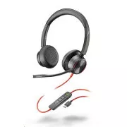Poly Blackwire 8225 slušalice, USB-C/A adapter, stereo