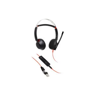 Poly Blackwire 5220 slušalice, 3,5 mm utičnica + USB-C/A adapter, stereo Poly Blackwire 5220 slušalice, 3,5 mm utičnica + USB-C/A adapter, stereo