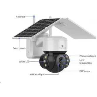 Viking solarna vanjska HD kamera HDs02 4G, bijela