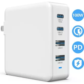 Viking USB punjač GaN 100W, podrška PD3.0 i QC4+, bijeli