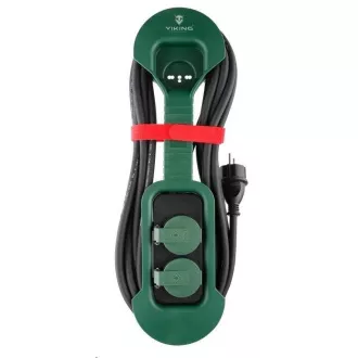Viking mrežna produžna utičnica R280, 2x AC 230V, IP44, dužina 8 m