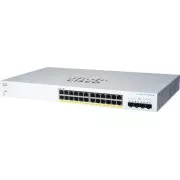 Cisco preklopnik CBS220-24P-4X (24xGbE, 4xSFP+, 24xPoE+, 195W) - OSVJEŽI