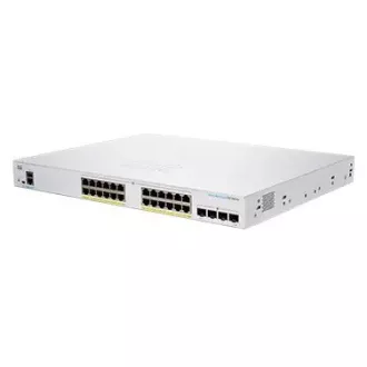 Cisco preklopnik CBS250-24PP-4G (24xGbE, 4xSFP, 24xPoE+, 100W, bez ventilatora) - OSVJEŽI