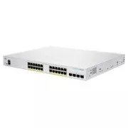 Cisco preklopnik CBS350-24P-4G-UK (24xGbE, 4xSFP, 24xPoE+, 195W, bez ventilatora) - OSVJEŽI